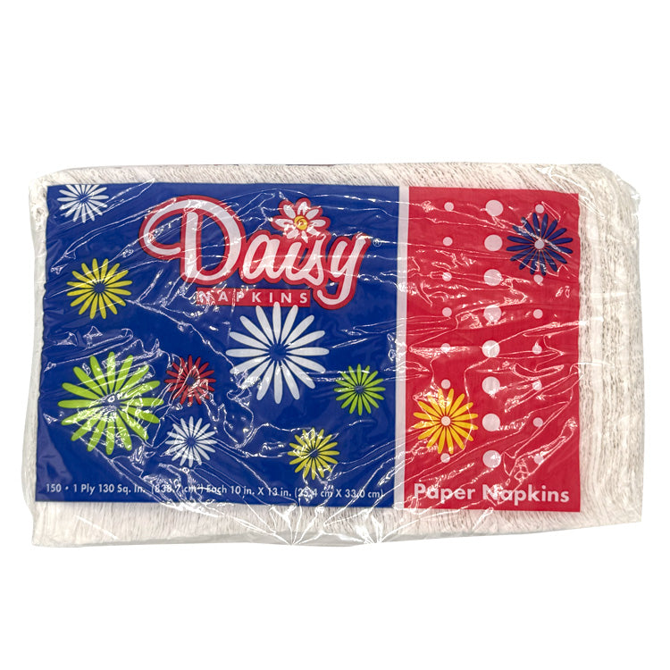 Daisy Table Napkins - 1 Ply, 10x13" (150 Count)