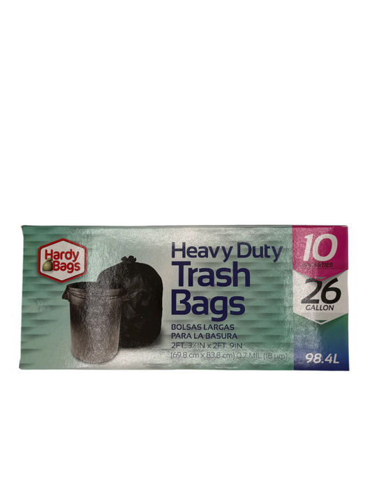 26 Gallon Heavy Duty Trash Bags - 10 Count