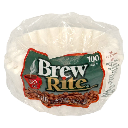 Brew Rite Basket Coffee Filters - 100 Count