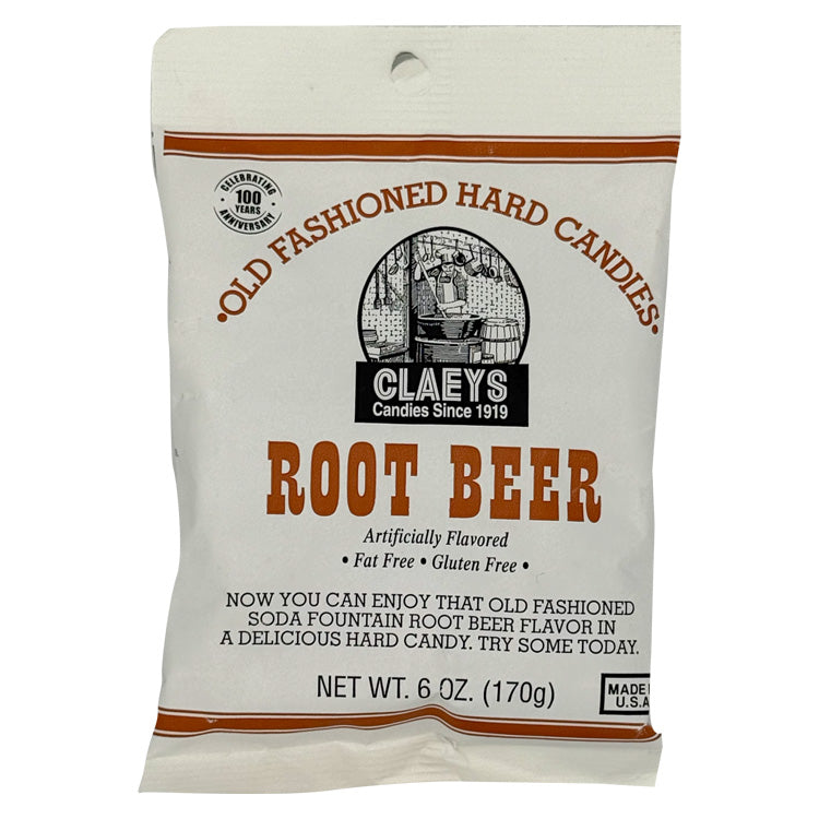 Claeys Old Fashioned Root Beer Hard Candy - 6 oz Bag