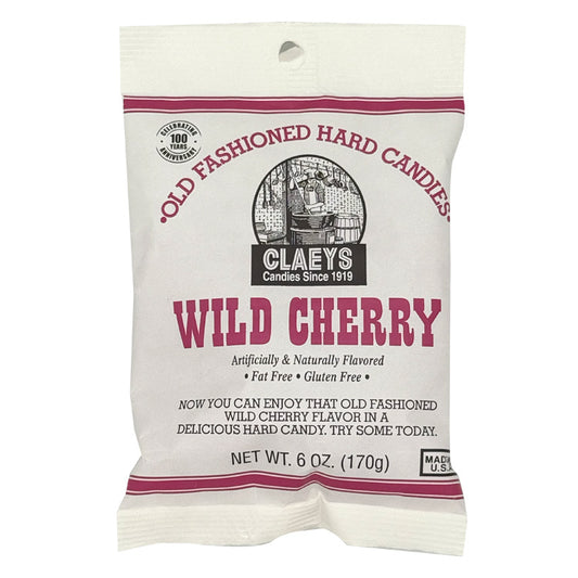 Claeys Old Fashioned Wild Cherry Hard Candy - 6 oz Bag