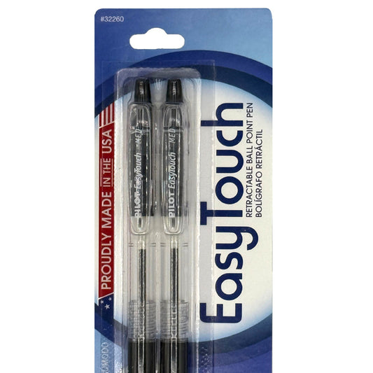 2pk Pilot Easy Touch Retractable Blue Pens