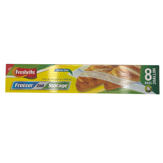 8 Ct 2 GAL Zipper Freezer Bag