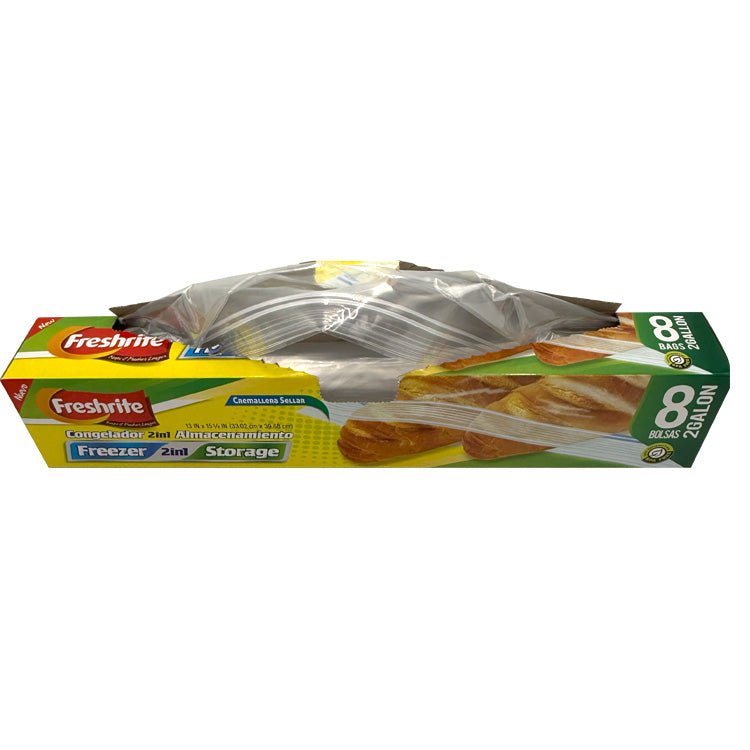 8 Ct 2 GAL Zipper Freezer Bag