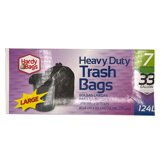 33 Gallon Heavy Duty Trash Bags - 7 Count