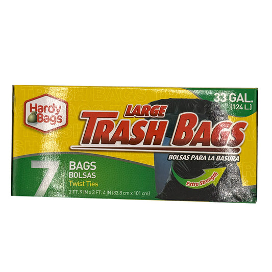 33 Gallon Trash Bags - 7 Count