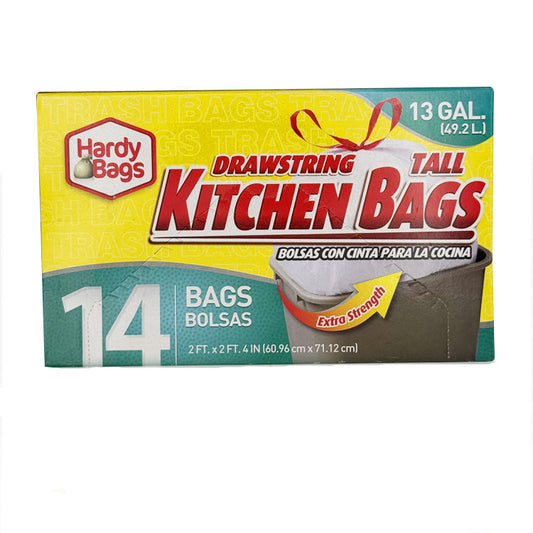 13 Gallon Draw String Tall Kitchen Trash Bags (14 count)