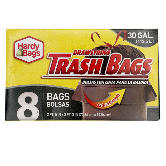 30 Gallon Draw String Trash Bags (8 count)