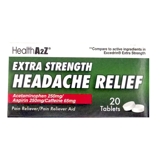 A2Z Extra Strength Headache Tablets - 20 Count