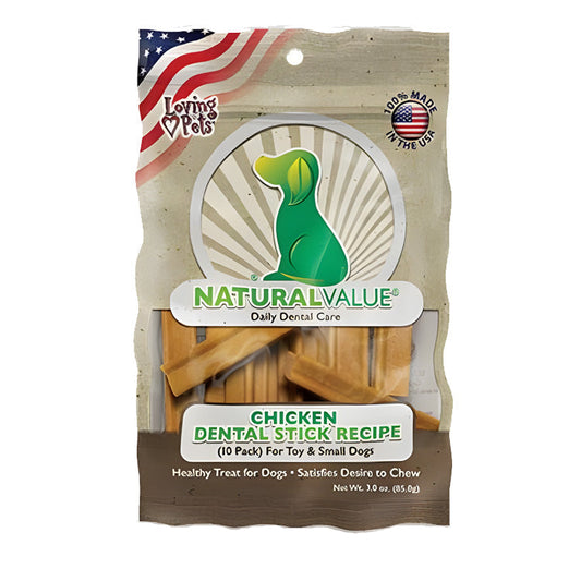 3 oz Small Pet Dental Sticks (10 Sticks)