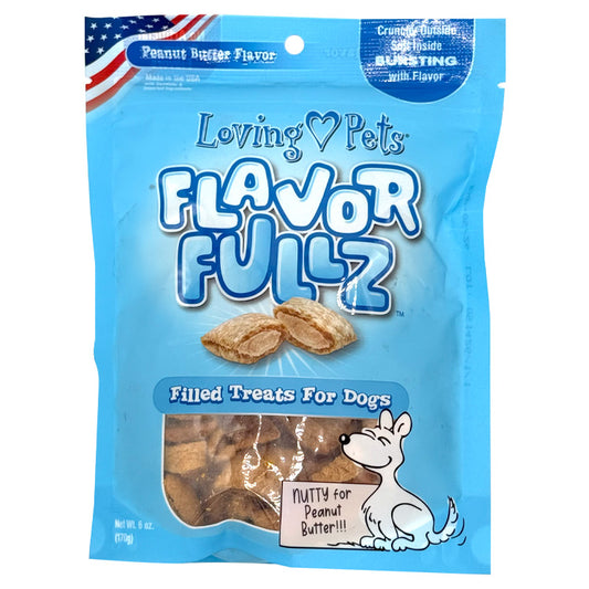 Loving Pet FlavorFullz Dog Treats - Peanut Butter Flavored