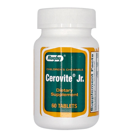 60ct Rugby Cerovite JR Chldren's Chewable Tablets