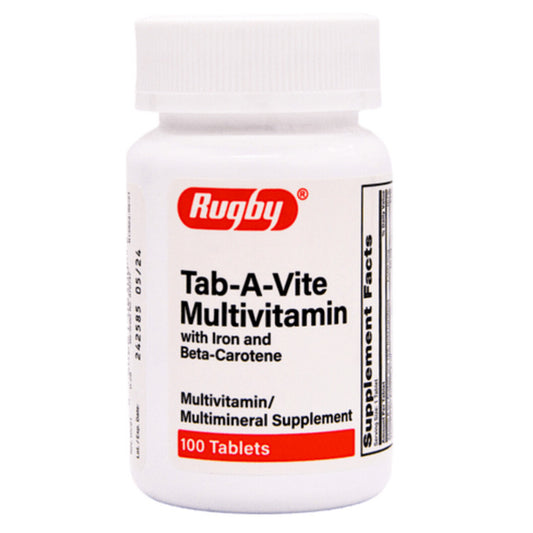 100ct Rugby Daily Vitamin w/Iron & Beta Carotene