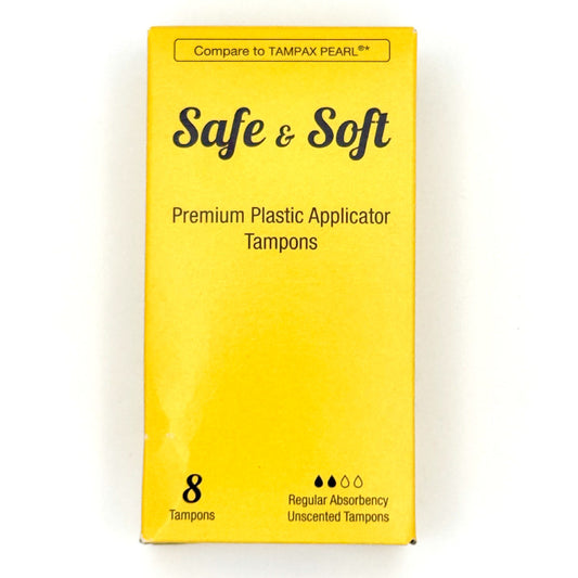 Safe & Soft Regular Tampons - 8 Count
