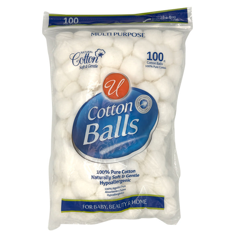 Natural Cotton Balls - 100 Count