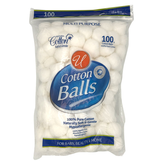 Natural Cotton Balls - 100 Count