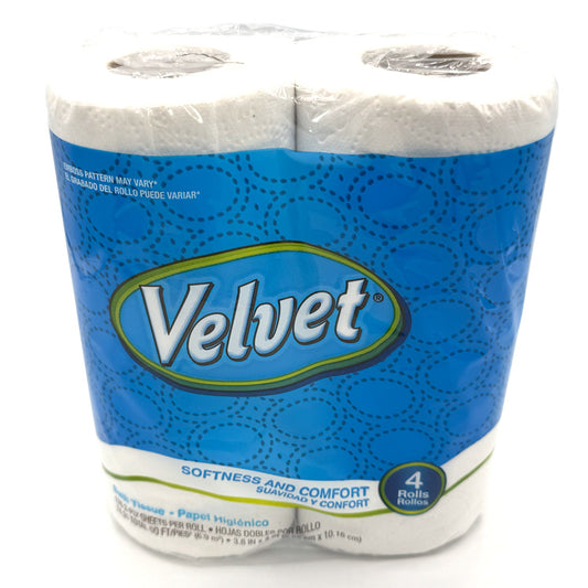 Velvet 2-Ply Toilet Paper (4 Rolls)